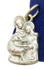 MRT Holy Family 3/4 Inch Christimas Nativity Medal Charm Metal w Bag Italy picture