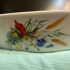 Vintage PILLIVUYT HOAN France Oval Baking Dish Wildflowers  GREAT Condition picture