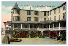 1910 Beautiful Lawn Edgeton Inn Building Wildwood New Jersey NJ Antique Postcard picture