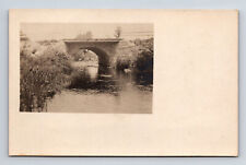 RPPC Uknown Location Arched Stone Bridge River Creek Postcard picture