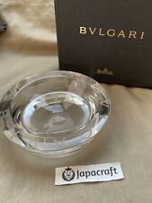 BVLGARI Rosenthal Crystal Glass Cigar Ashtray 12cm Ashtray Very Good in BOX picture