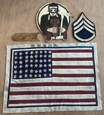 WWII CBI Theater made 375th Bomb Squadron Patch + Blood Chit  GRIM REAPER picture