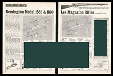 1980 REMINGTON LEE 1885 & 1899 Rifle Exploded View Parts List Assembly Article picture