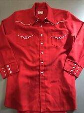 Original Vintage clothing, Western Red Metal Button men's shirt L/XL picture