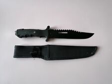 Frost Cutlery Combat Raider Bowie Black Fixed Blade Knife picture