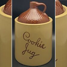 Monmouth Pottery Cookie Jug Primitive Cookie Jar Crock Made in USA 10.5