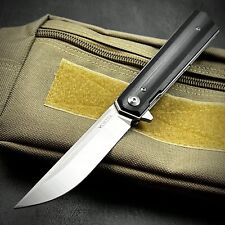 VORTEK APACHE Black G10 Fast Ball Bearing Flipper Blade EDC Folding Pocket Knife picture