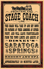 Disney World Saratoga Springs Resort and Spa Stage Coach Frontierland Poster picture