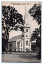 c1940's Central Congregational Church Bridgewater Massachusetts MA Postcard picture