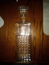 Vintage Atlantis Crystal Whiskey Decanter Approx 10 Inches Tall With Stopper picture