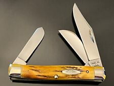 Vintage Case XX USA 1965-69 Stag 5392 Knife Unsharpened,2 Hairline Fracture,MINT picture