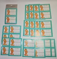 Vintage Hallmark Garfield Name Tag Stickers - Hi My Name Is - 48 Sticker Lot picture