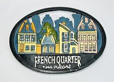 Vintage French Quarter New Orleans Cast Iron Hand Painted Trivet 8.5” x 6” picture
