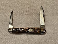 Vintage 1920s Van Camp HDW & IRON CO Indianapolis USA Bone Handled 2 blade knife picture