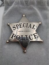 Antique Special Police Badge Six Pointed Star 2.5