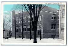 c1930's High School Charlotte Michigan MI Unposted Vintage Postcard picture