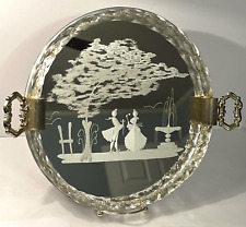 Vintage Murano Venetian Glass Vanity Tray  Ercole Barovier Courting Scene Tree picture