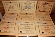 Lot 9 Vintage Chevrolet Approved Mechanic Certificates Super Chevy Service  picture