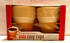 Vintage 1970's Solo Cozy Cups 2 Holders 20 Retro Cups New Old Stock picture
