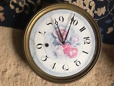 VTG Timeworks Regency Rose Wall Quartz Clock w/ Solid Brass Clock Bezel ***Read picture