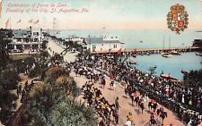St Augustine Florida Ponce de Leon Founding of City Parade Vtg Postcard D30 picture