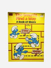 Vintage Smurfs Find A Way Book Of Mazes 1983 Happy House Peyo Cartoon Smurfette picture