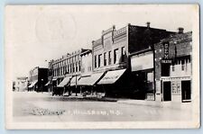 Hillsboro North Dakota Postcard RPPC Photo Main Street Drugs Store Gem Theatre picture