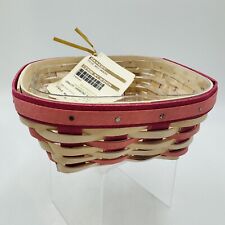 Longaberger Pink 2015 Horizon Hope Cancer Basket Whitewashed Protector Catch All picture