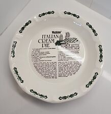 Vintage WATKINS ITALIAN CREAM PIE PLATE Dish Recipe 1983 picture
