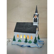 Vintage 1975 Byrons Molds Lighted Church Steeple Hand Painted 14