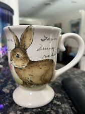 LARGE MAXCERA BUNNY MUG WITH GRASS ON ONE SIDE NM picture