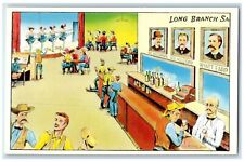 c1920's Long Branch Saloon In 1812 Bat Doc Wyatt  Dodge City Kansas KS Postcard picture