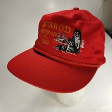 Vintage '84 Iditarod Anchorage To Nome Red Hat Rope Snapback Cap Trucker Rope picture