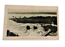 Goat Island Bridge from Tower - Niagara Falls VTG Undivided Postcard picture