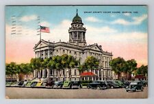 Marion, IN-Indiana, Grant County Courthouse Antique c1946, Vintage Postcard picture
