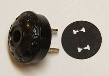 BLACK ACORN EARLY ELECTRIC STYLE LAMP PLUG FOR ANTIQUE LAMPS + INSULATOR 48545JB picture