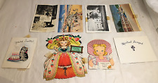 Vintage 1950s Ephemera lot of 8 Pieces Post Cards & Greeting Cards picture