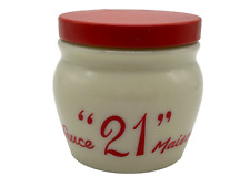 Vintage Jack & Charlies The 21 Club New York Sauce Maison Jar Rare Red Lid picture