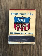 Vtg. irha Hardware Store Matchbook, Brookville Ohio picture