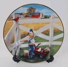 Little Farmhands Morning Song By Danbury Mint Plate Donald Zolan. picture