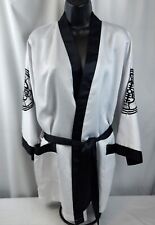 Oriental Inspired White Robe Kimono With Black Belt Women's Size Medium  picture