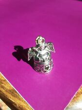 BEAUTIFUL ANGEL Silver Trinket Box and Pendant TINY BUT A WOW picture