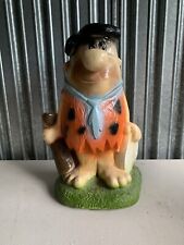 Rare Ceramic Plaster FLINTSTONE BANK Fred Hand Painted 13” picture