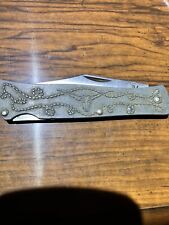 Vintage Camillus 47 Silver Sword Longhorn Lock Back Pocket Knife picture