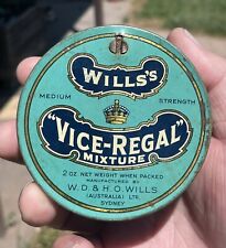 rare vintage vice regal tobacco tin with cutter sydney australia picture