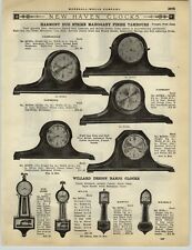 1928 PAPER AD New Haven Harmony Duo Strike Mantle Clock Willard Design Banjo picture