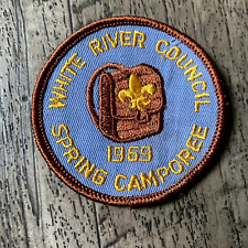Vintage Boy Scout Patch Indiana Hoosiers Trails White River 1969 Spring Camporee picture