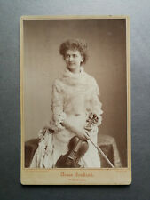Arma Senkrah,old original cabinet photo of US violinist,1884 picture