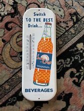 Vintage SUN CREST Orange Soda Pop Advertising Thermometer Sign picture