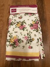 NWT Royal Albert Old Country Roses 3pc Towel Set 100% Cotton picture